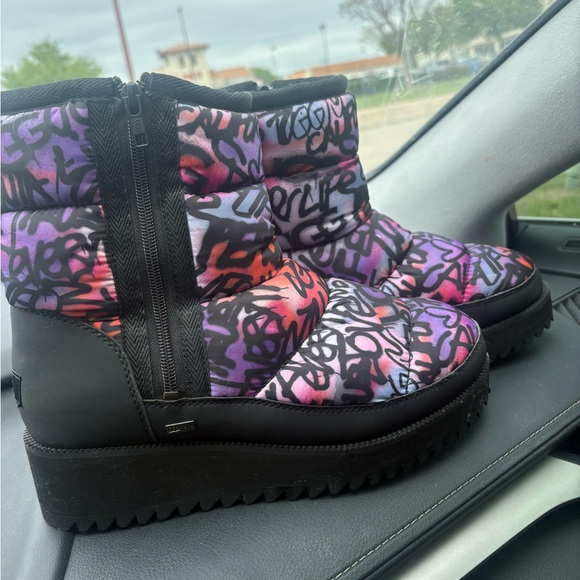 wedge boots ugg ridge graffiti pop waterproof boot